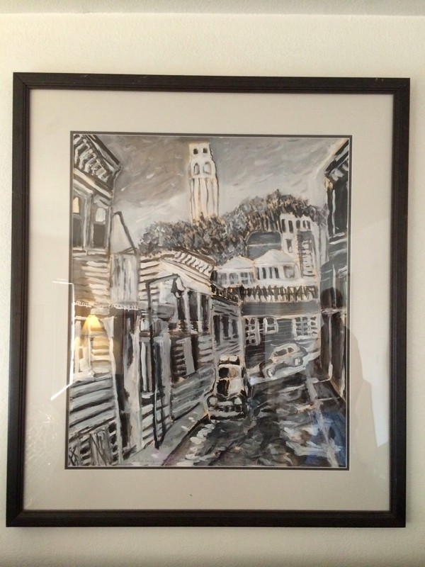 Original Melanie Taylor Kent painting 1970-1989 Large Cityscape