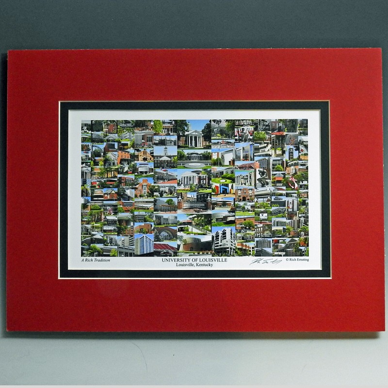 University of Louisville, multiple sizes 9×12″,12×16″ campus photocollage alumni