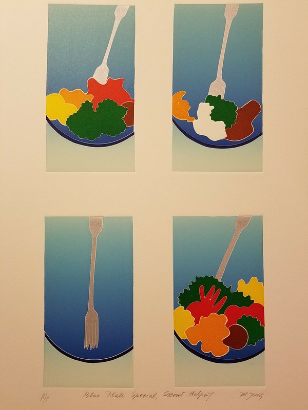 Blue Plate Special, Second Helping by Thom De Jong (70s 80s Dutch NYC Artist)