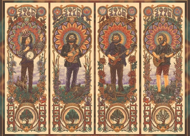 Grateful Dead “Garcia Seasons “Foil AP Poster Set by Luke Martin 1/75 w/COA