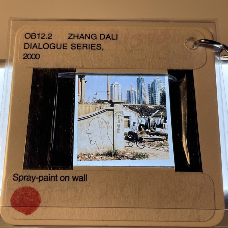 Zhang Dali “Dialogue Series 2000″ Chinese Art 35mm Slide KEYCHAIN 989