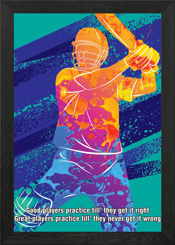Cricket Sport Poster Framed Wall Art Poster Canvas Print Picture