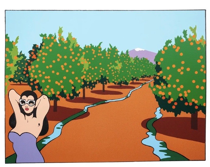 Ken Price Original Print. Untitled (Orange Grove), 1981