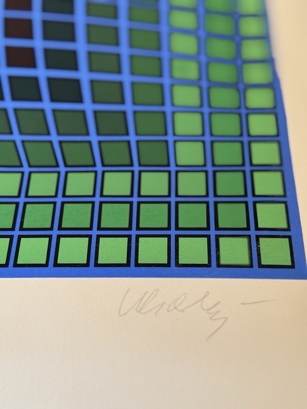 Victor Vasarely ‘Composition’ Signed & Numbered OpArt MCM gallery