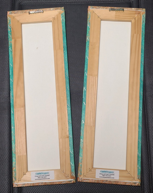 SET of 2 Shutter Palm Tree Canvas Art Prints Distant & Caribbean Dreams Cavanah gallery