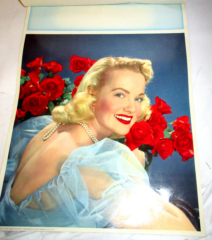 Vintage 1950's Champion Line Calendar Art Print Salesman Samples (R4). gallery