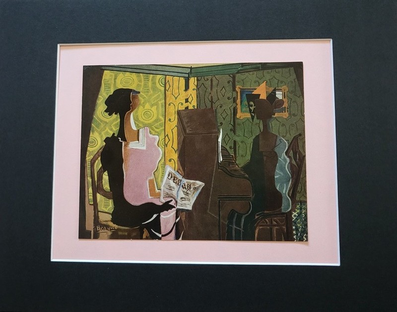 Georges Braque «Still Life The Duo»(Le Duo) Plate 94 Matted offset Print 1956