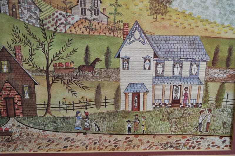 Primitive Country Farm by Christine ????, Matted, Limited Edition 223/300 gallery
