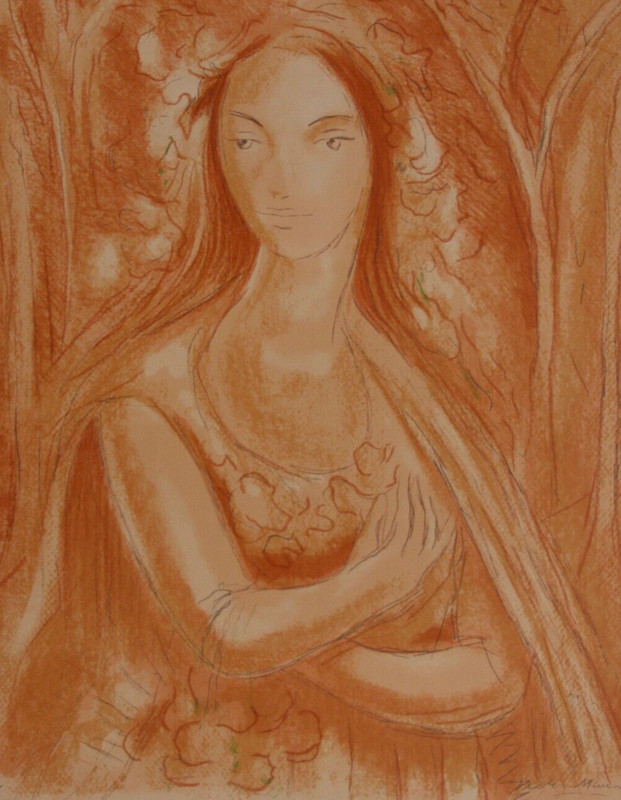 Serigraph by Victor Manuel. No title. Original signed lower right gallery