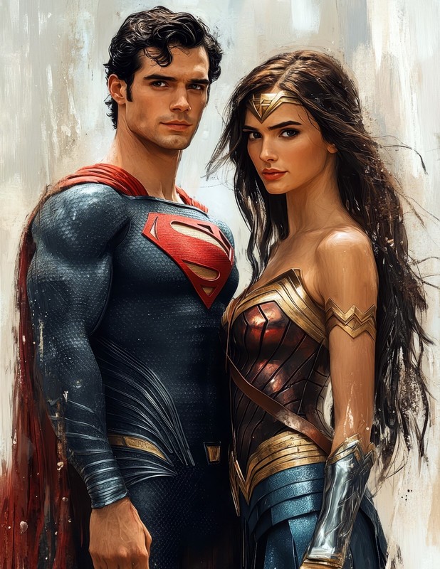 «Superman & Wonder Woman 3» 8.5×11 Art Print Limited to 20 Hand-Numbered Copies