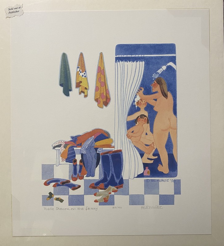 PUBLIC SHOWER ON THE FERRY | Rie Munoz | Limited Edition Numbered | #853