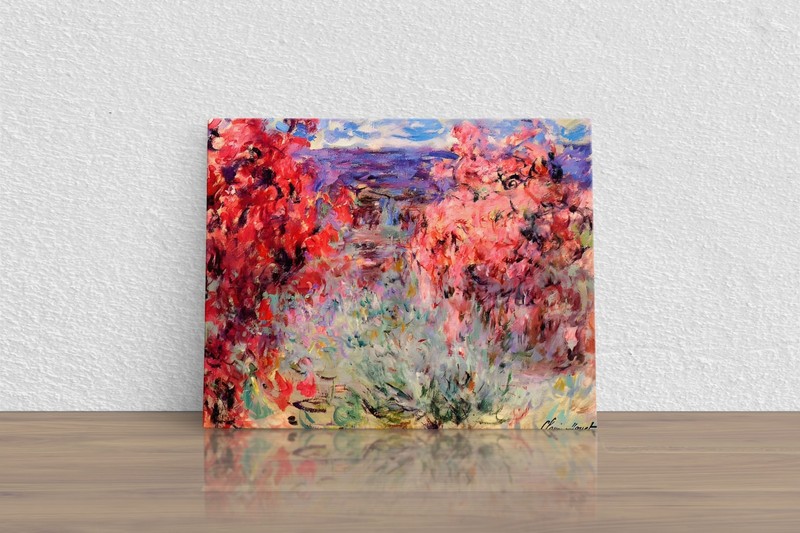 Claude Monet «Flowering Trees near the Coast» Canvas Print Wall Art Home Decor
