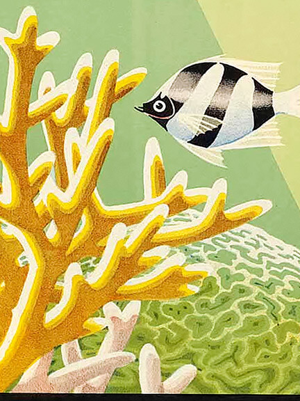 1950s Great Barrier Reef Queensland Australia Vintage Style Travel Poster 16x24 gallery