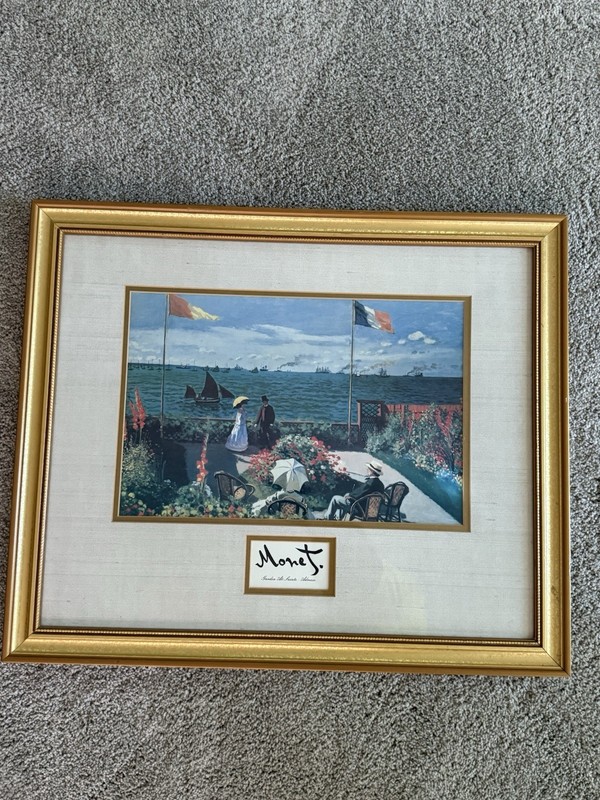 Artist Claude Monet Garden At Sainte – Adresse Double Matted & Framed Wall Art