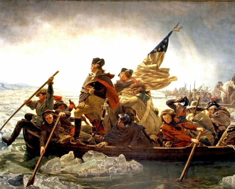George Washington Crossing the Delaware vintage Art Home Decor gallery