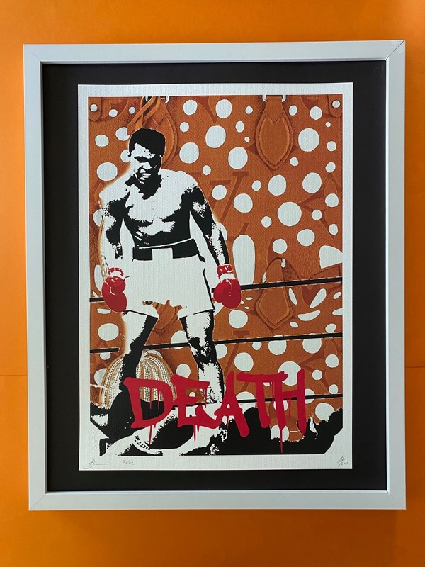Death NYC LG Framed 16x20in Pop Art Original Certified / Muhammad Ali Knockout 2