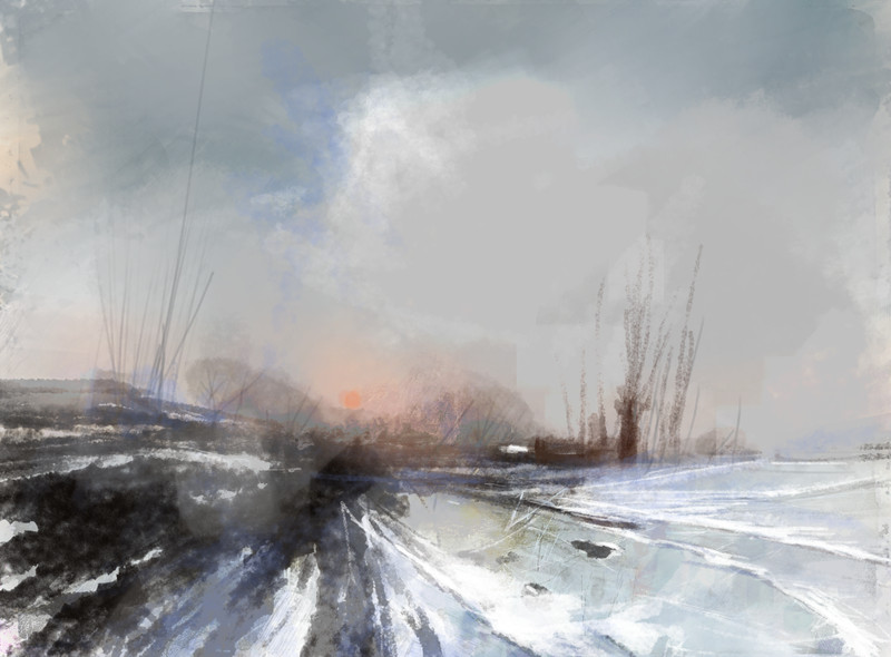Sussex Snowscape | Giclee Print | Paper or Canvas | Natural World | Winter