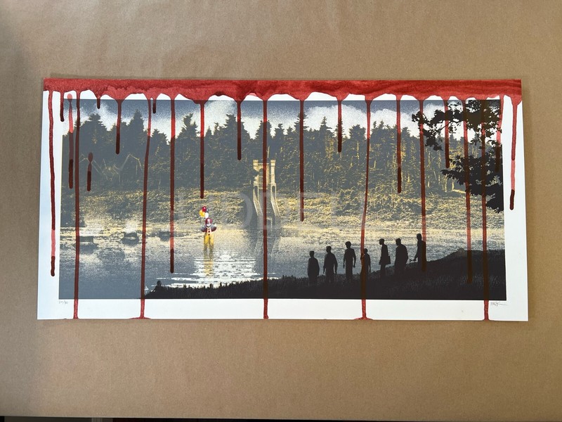 Mondo Print Artist Englert Stephen King’s It Bloody Variant Signed/#d out of 30