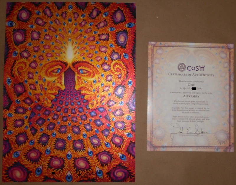 Alex Grey One Pearlescent Paper Art Print Signed Numbered /200 CoSM TOOL 12x16.5 gallery