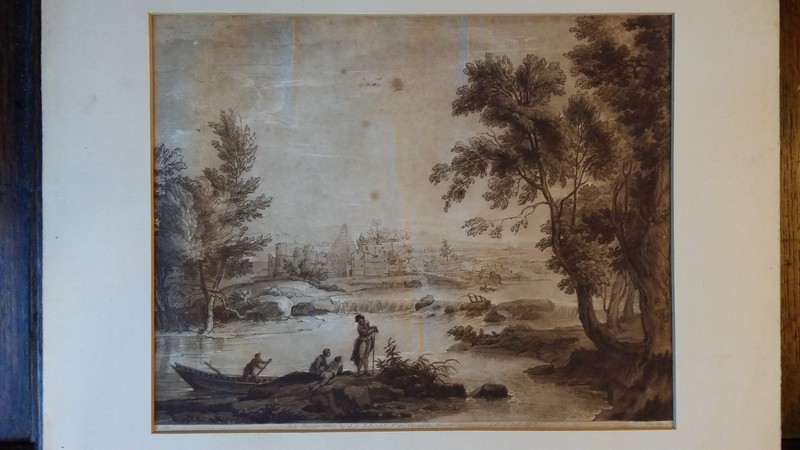 1802 ANTIQUE MEZZOTINT – CLAUDE LORRAIN – RICHARD EARLOM – JOSIAH BOYDELL