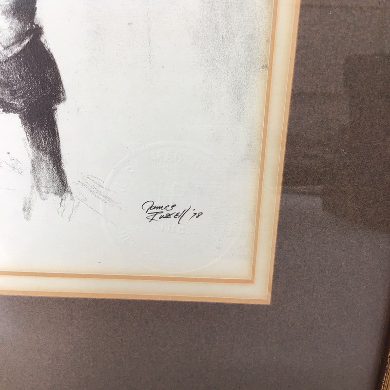 James Russell New Orleans Pencil Print 1978 Matted Signed Embossed JR Imagery gallery