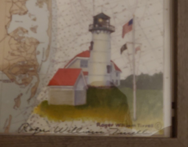 Lighthouses Cape Cod Bay Signed Numbered Print Soundings In Feet ROGER TIRRELL gallery