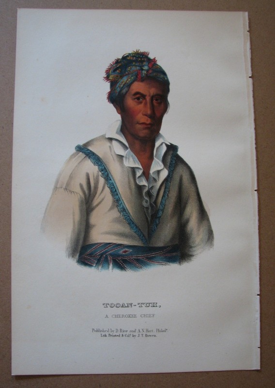 Charles Bird King -«TOOAN-TUH» A Cherokee Chief/ D. Rice and A.N. Hart 1858