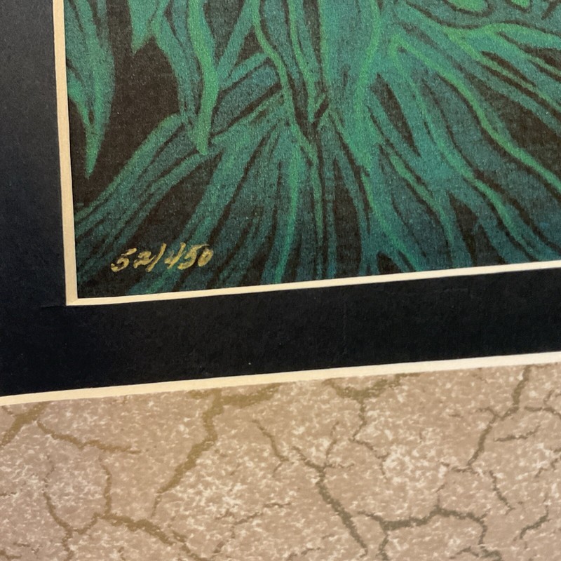 Kae Taylor TIGER Batik Art Print w/ 8"x10" Mat Signed & Numbered #52/450 gallery