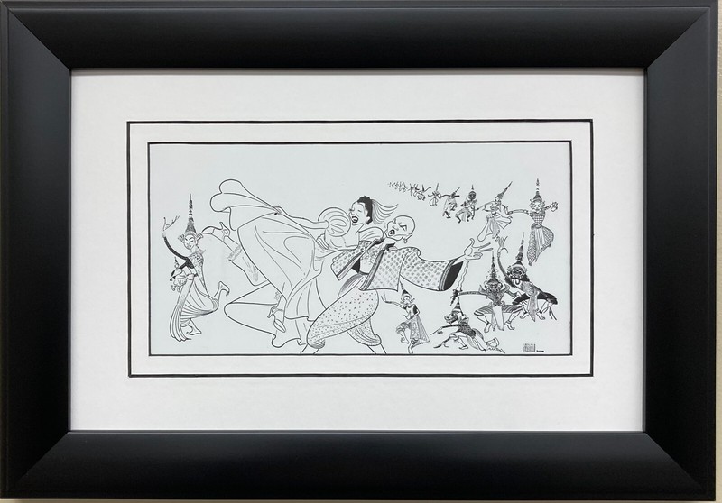 Al Hirschfeld «The King and I – Yul Bryner 1951» CUSTOM FRAMED ART Broadway