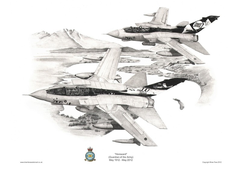 II(AC) Sqn Tornado GR4 artist signed aviation art print A3