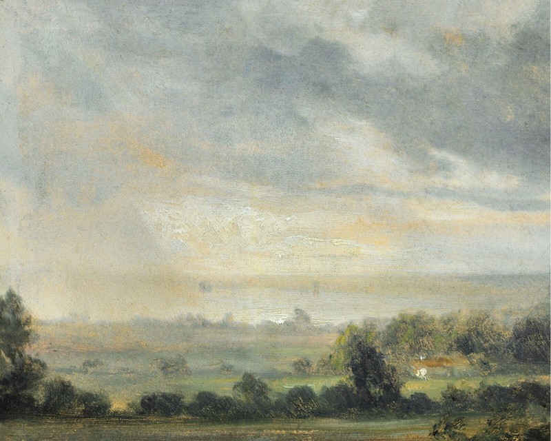 1800s Countryside Landscape Vintage Painting Giclee Print on Fine Art Paper