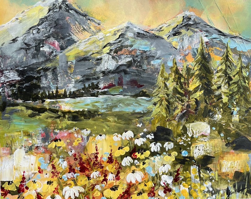 Art Print Mountain Landscape 9”x12”- Nature Wall Decor