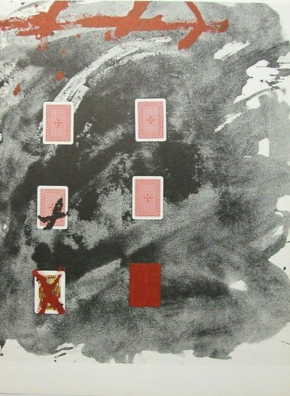 ANTONI TAPIES vintage print 15 x 11″ 1974 Derrière Le Miroir DLM INCOMPLETE
