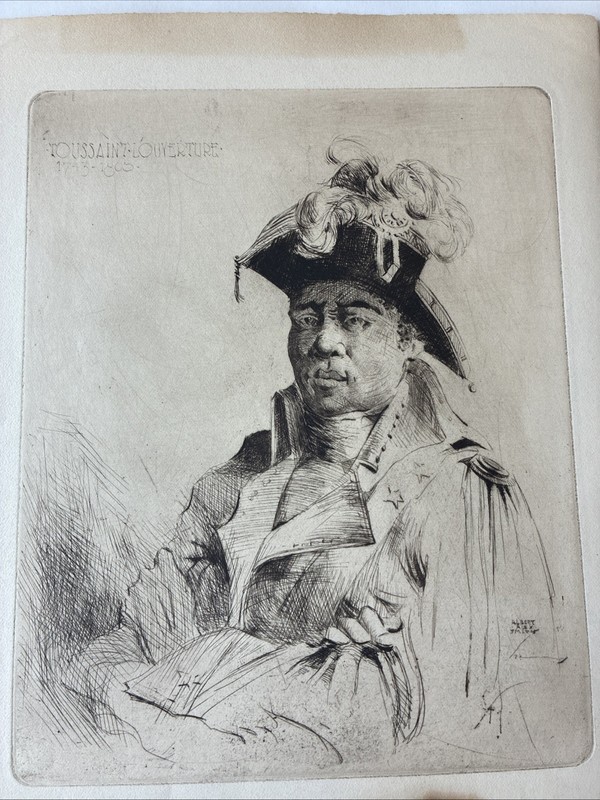 Albert A. Smith Lithograph Etching Print Signed In Plate Toussaint L’Ouverture