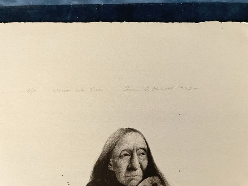 Frank Howell - Indian - Portrait - "Woman Who Sees" limited edition Lithograph gallery