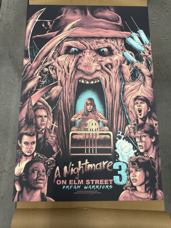 Nightmare On Elm Street 3 Dream Warriors Art Print Steven Luros Holliday Rare