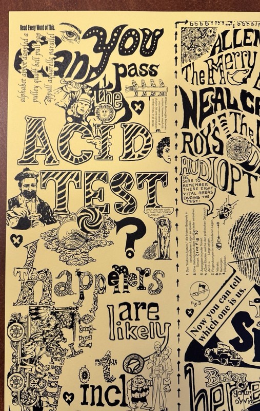 Ken Kesey Merry Pranksters Can You Pass The Acid Test? Poster Art Print #/100 gallery