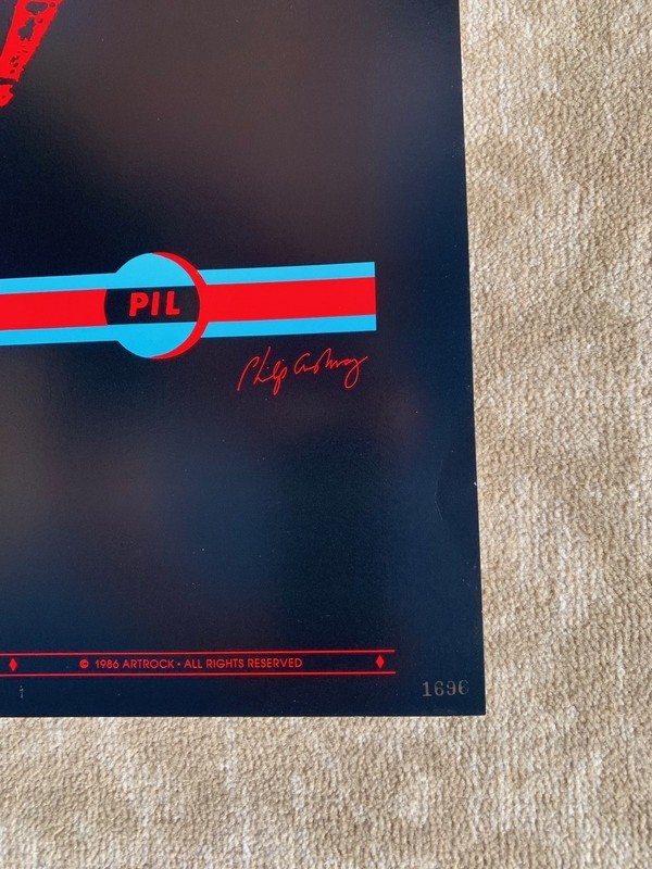 PUBLIC IMAGE LIMITED Artrock Cushway NOT Grimshaw 1986 Punk Rock Concert Poster gallery