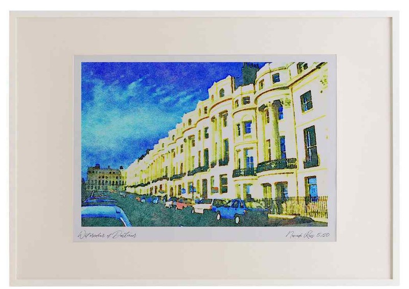 804081 Regency Architecture Brighton England U.K. A3 Picture Frame Watercolour