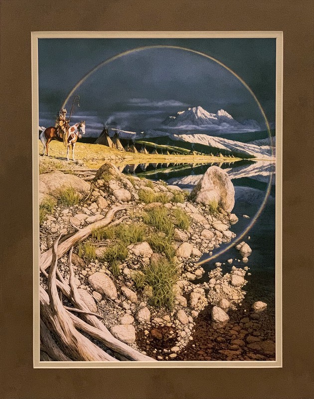 Bev Doolittle THE SENTINEL Double Matted print fits a standard 11×14 frame