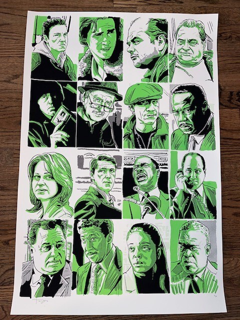 The Wire Tim Doyle Prometheus Bound Docks and City Hall Print Poster Mondo x/50