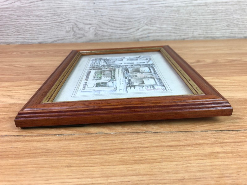 Cafe Watercolour Print Card Framed 7.5 x 9.5 gallery