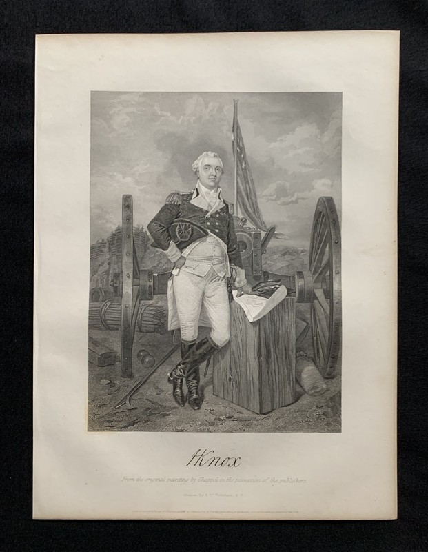 steel engraving Knox Henry Secretary War #3 Washington’s Generals US America 250