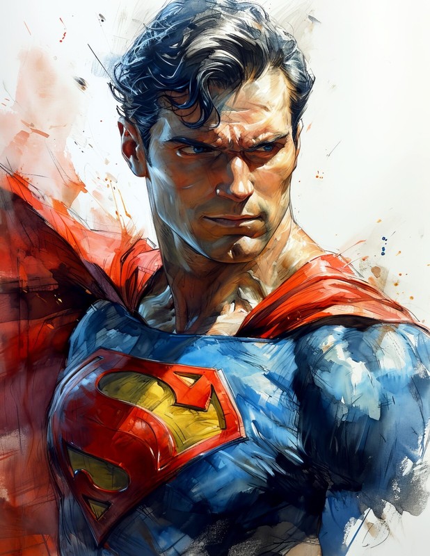 «Superman 30» 8.5×11 Fine Art Print Limited to Only 20 Hand-Numbered Copies