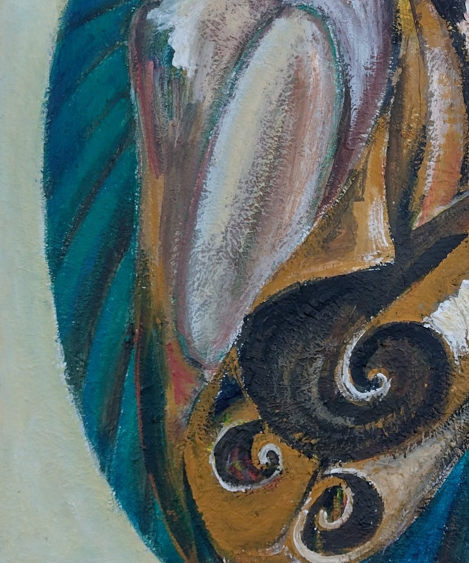 Original Acrylic Painting on Canvas Board Birth Venus 35x26.5cm Small Unframed gallery