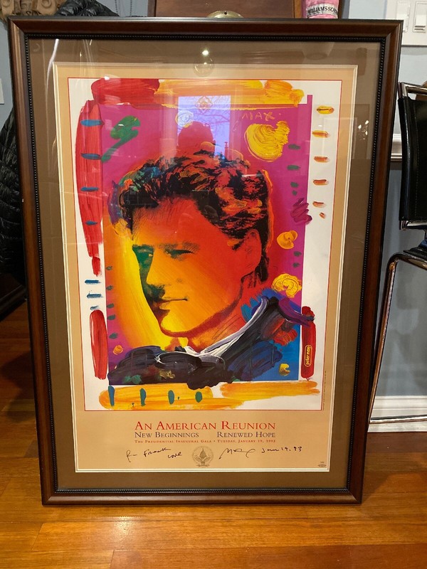 Signed Peter Max, Bill Clinton Inaugural, An American Reunion I, Poster SIGNED