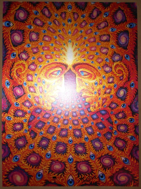 Alex Grey One Pearlescent Paper Art Print Signed Numbered /200 CoSM TOOL 12×16.5