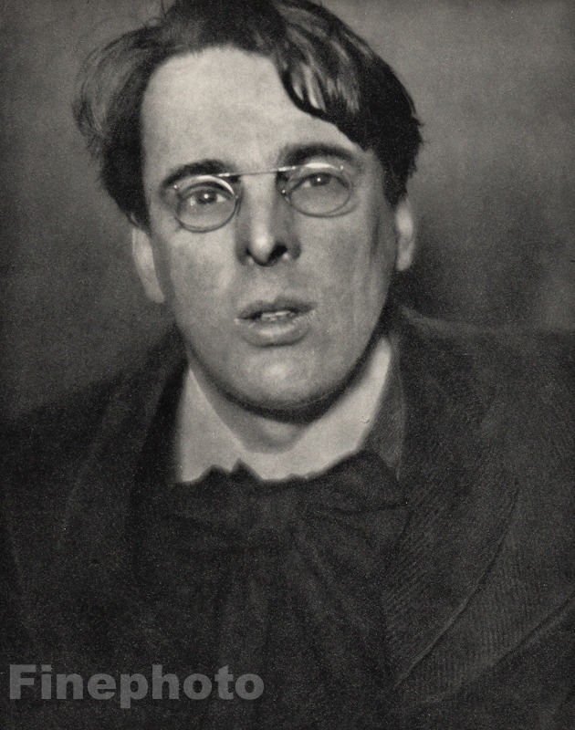 1908/66 Vintage WILLIAM BUTLER YEATS Irish Poet By ALVIN LANGDON COBURN 11x14