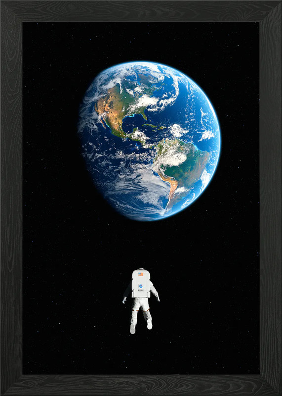 Planet Earth Framed Wall Art Poster Canvas Print Picture
