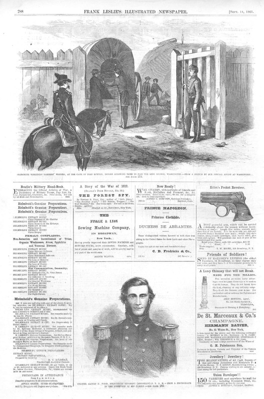 Searching Virginia’s Farmers Wagons at Ft. Runyon – Civil War – 1861